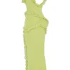 Pixie Lime maxi-jurk met ruches