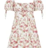 Princess Rose Print Mini Jurk