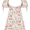 Princess Rose Print Mini Jurk
