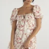 Princess Rose Print Mini Jurk