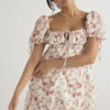 Princess Rose Print Mini Jurk