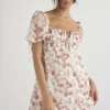 Princess Rose Print Mini Jurk