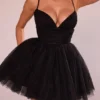 Princess zwarte tule mini-jurk