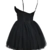 Princess zwarte tule mini-jurk