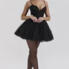 Princess zwarte tule mini-jurk