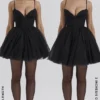 Princess zwarte tule mini-jurk