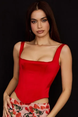 Rafa Scarlet satijnen lang model Korsetten