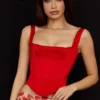 Rafa Scarlet satijnen lang model Korsetten