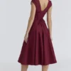 Raisa Midi-jurk van twill met kanten rug
