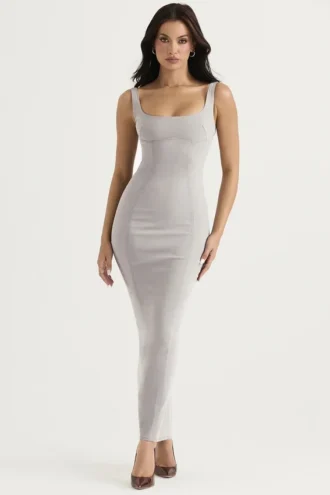 Rea Smoke Bodycon Maxi-jurk