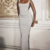 Rea Smoke Bodycon Maxi-jurk