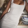Rea Smoke Bodycon Maxi-jurk