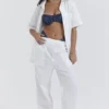 Reno witte broek met relaxte pasvorm