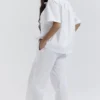Reno witte broek met relaxte pasvorm