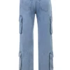 Ria blauwe gewassen utility-Jeans
