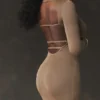 Roberta Tan gebreide midi-jurk