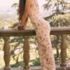 Robina maxi-jurk met Honeyflower-print