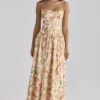 Rona Maxi-jurk van katoen met Warm Rose-print