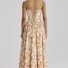 Rona Maxi-jurk van katoen met Warm Rose-print