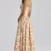 Rona Maxi-jurk van katoen met Warm Rose-print
