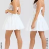 Rosaria witte katoenen mini-korsetjurk