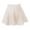 Rosina crèmekleurige mini-rok met volant van wol en kasjmier