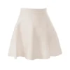 Rosina crèmekleurige mini-rok met volant van wol en kasjmier