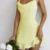 Rossella Buttercup Ruffle Mini Jurk
