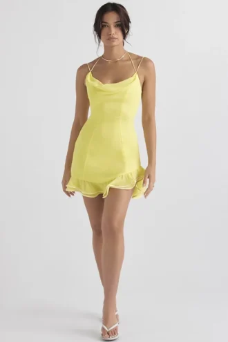 Rossella Buttercup Ruffle Mini Jurk