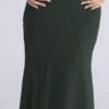 Sacha bosgroene maxi-jurk met panelen van georgette
