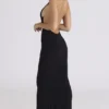 Sadira Zwarte Maxi-jurk met open rug – Limited Edition