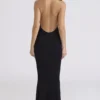 Sadira Zwarte Maxi-jurk met open rug – Limited Edition