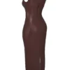 Sahara Cocoa veganistische leren maxi-jurk