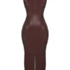 Sahara Cocoa veganistische leren maxi-jurk