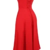 Saira Scarlet midi-zomerjurk