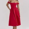 Saira Scarlet midi-zomerjurk