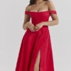 Saira Scarlet midi-zomerjurk