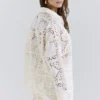 Samah wit katoen overhemd met broderie anglaise