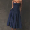 Samaria French Navy korsetjurk voor de zomer