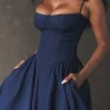 Samaria French Navy korsetjurk voor de zomer
