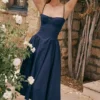 Samaria French Navy korsetjurk voor de zomer