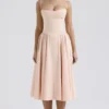 Samaria Peach Parfait Twill Korsetten-Jurken