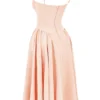 Samaria Peach Parfait Twill Korsetten-Jurken