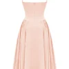 Samaria Peach Parfait Twill Korsetten-Jurken