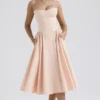 Samaria Peach Parfait Twill Korsetten-Jurken