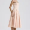 Samaria Peach Parfait Twill Korsetten-Jurken
