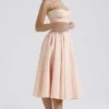 Samaria Peach Parfait Twill Korsetten-Jurken