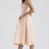 Samaria Peach Parfait Twill Korsetten-Jurken