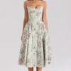 Samaria Sage katoenen midi-jurk met bloemenprint