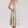 Samaria Sage katoenen midi-jurk met bloemenprint